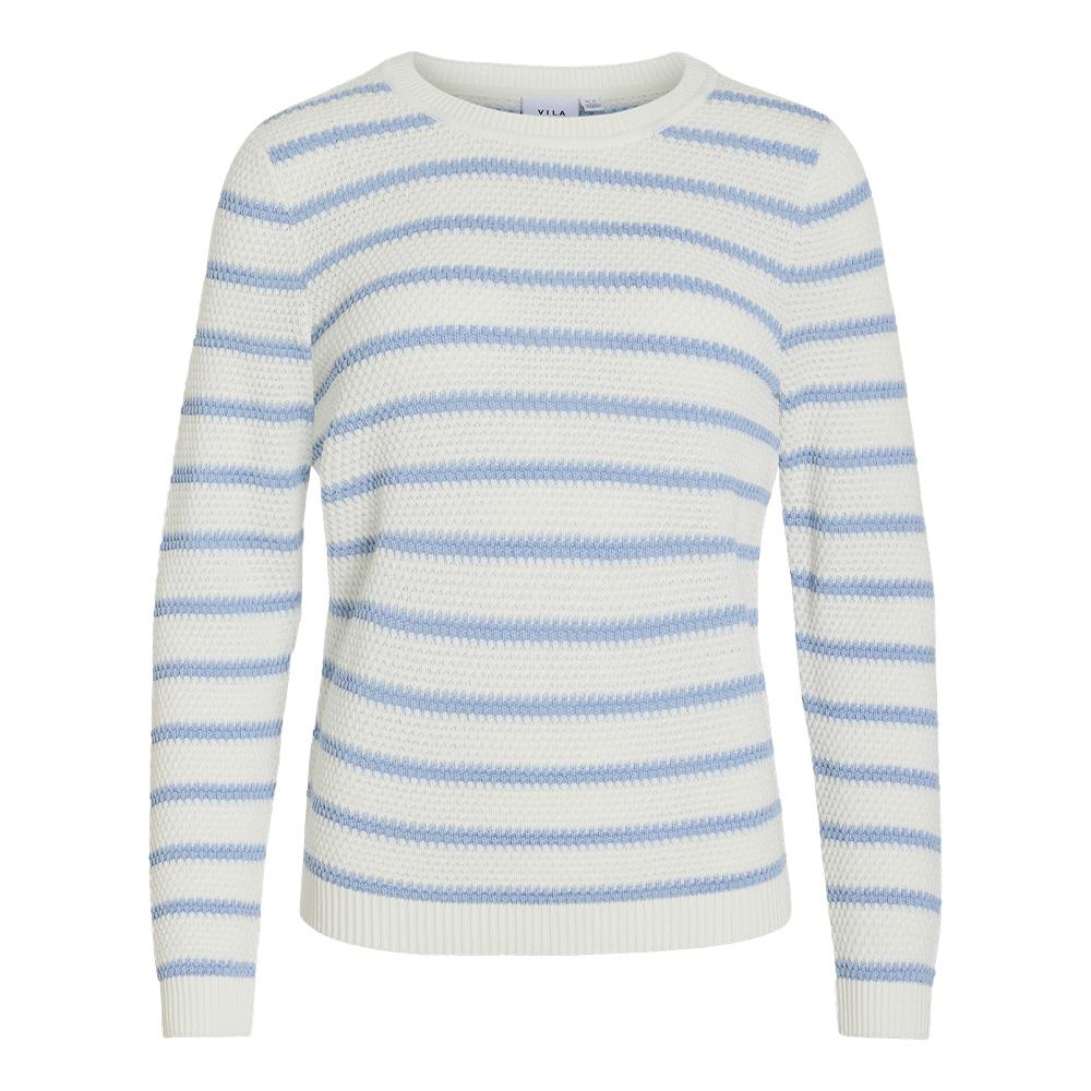 Weiß-blauer Damenpullover „Vila Vidalo Stripe“ Ansicht 3
