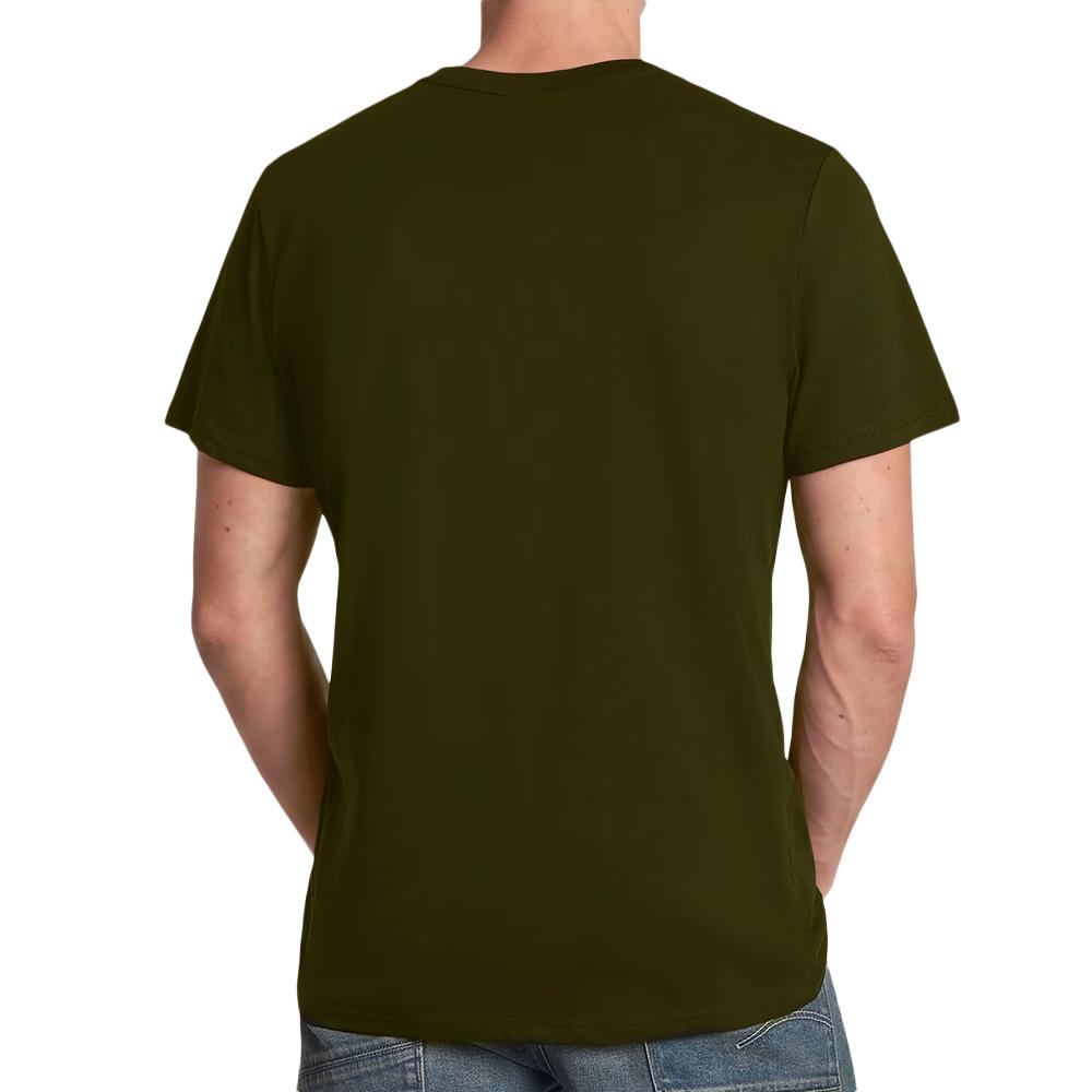 T-Shirt Vert Homme G-Star RAW Logo vue 2