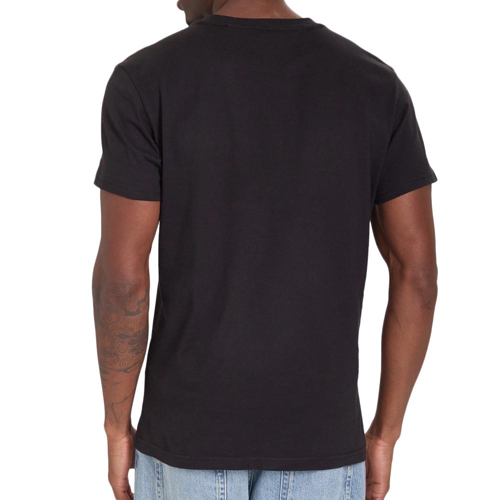 T-shirt Noir Homme Tommy Hilfiger Flag DM0DM21977 vue 2