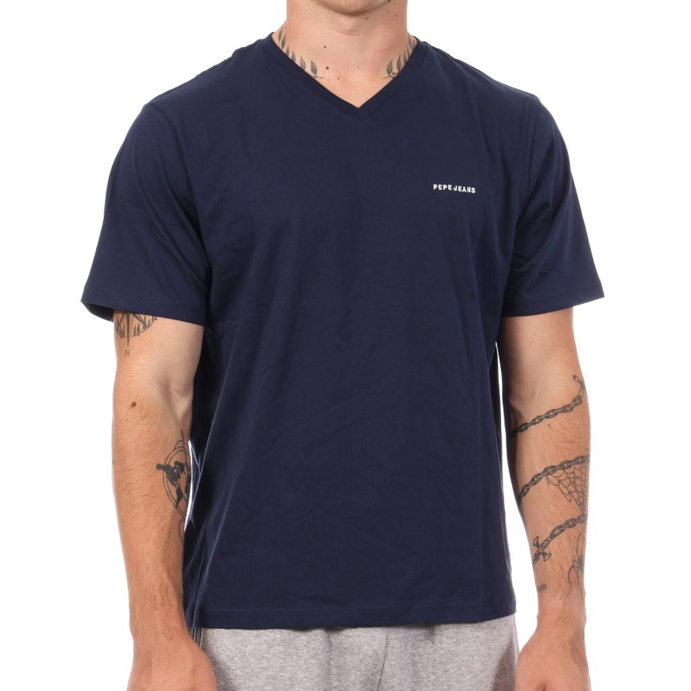 T-Shirt Marine Homme Pepe jeans PM5010150 pas cher