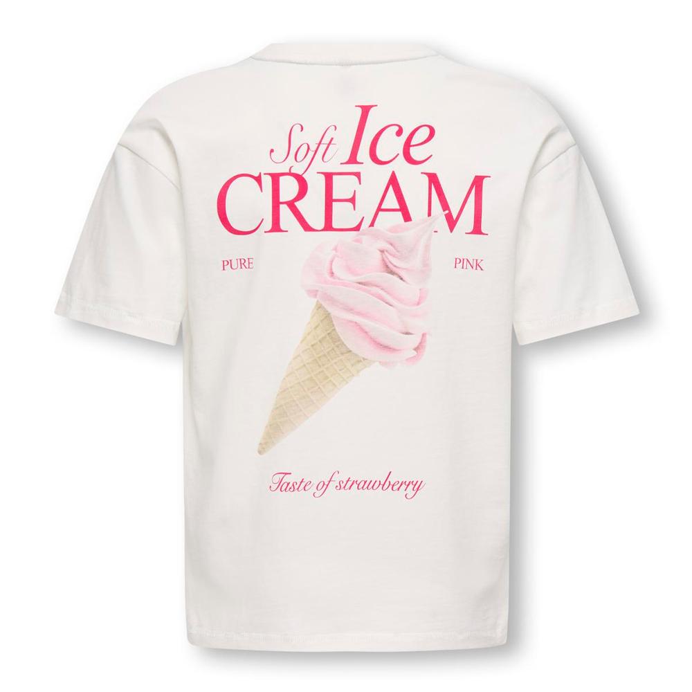 Camiseta blanca/rosa para niña, ONLY Koghelen ver 2