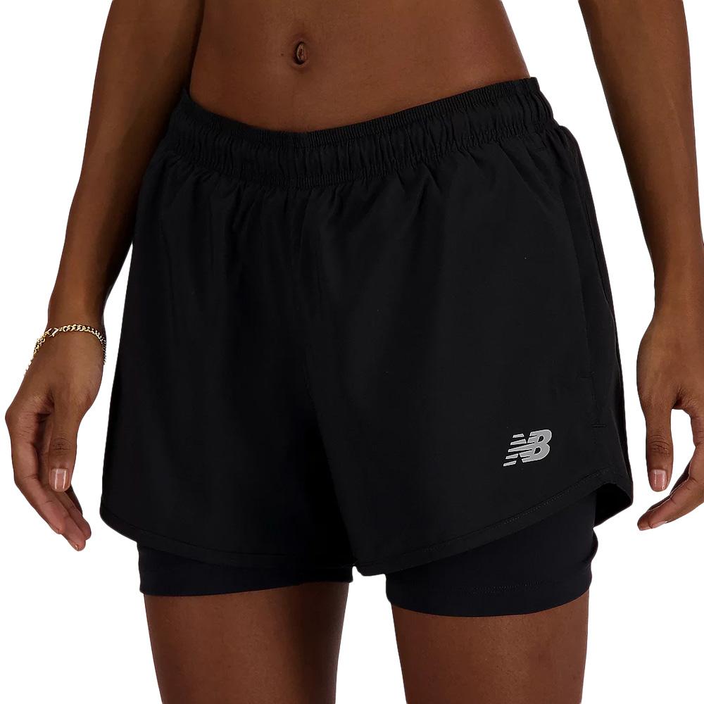 Short Noir Femme New Balance Sports pas cher