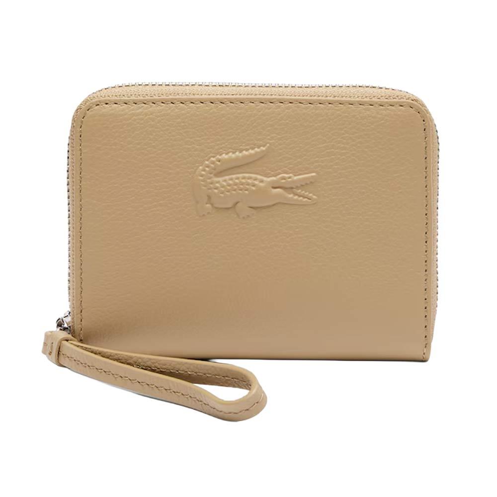 Portefeuille Beige Femme Lacoste Leather pas cher