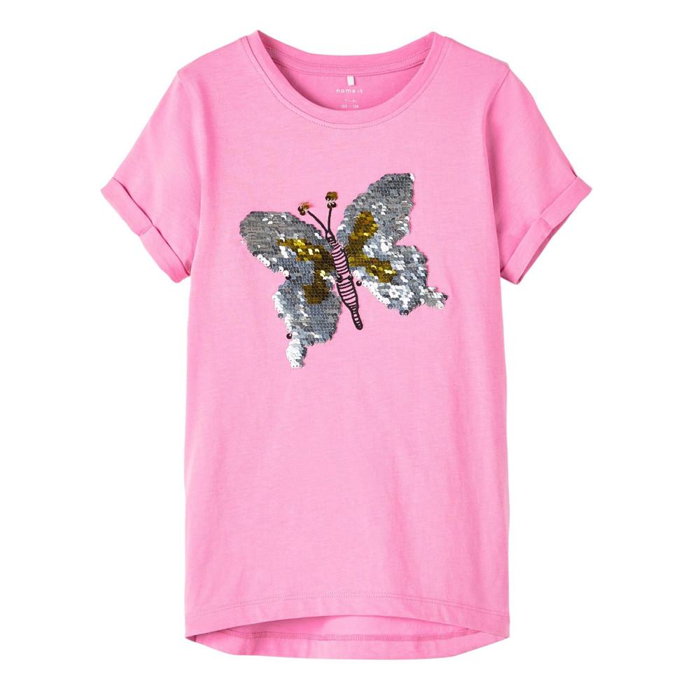 T-shirt Rose Fille Name it Fenka pas cher