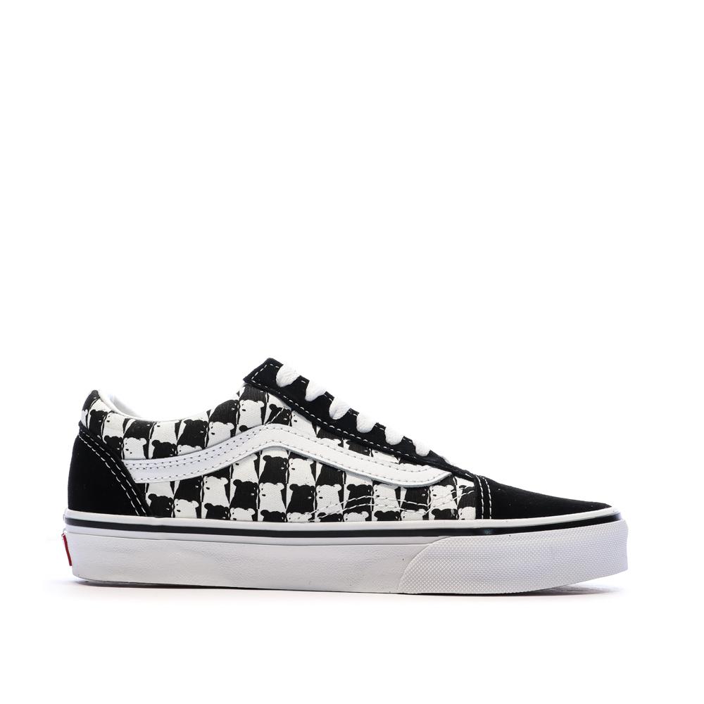 Baskets Blanches/Noires Homme Vans Old Skool Checker vue 2