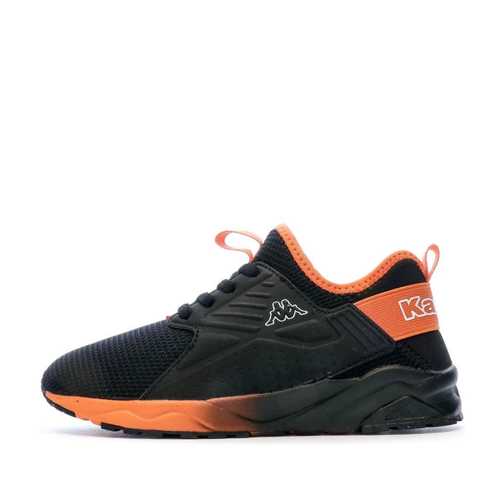 Baskets Noir/Orange Garçon Kappa San Puerto pas cher