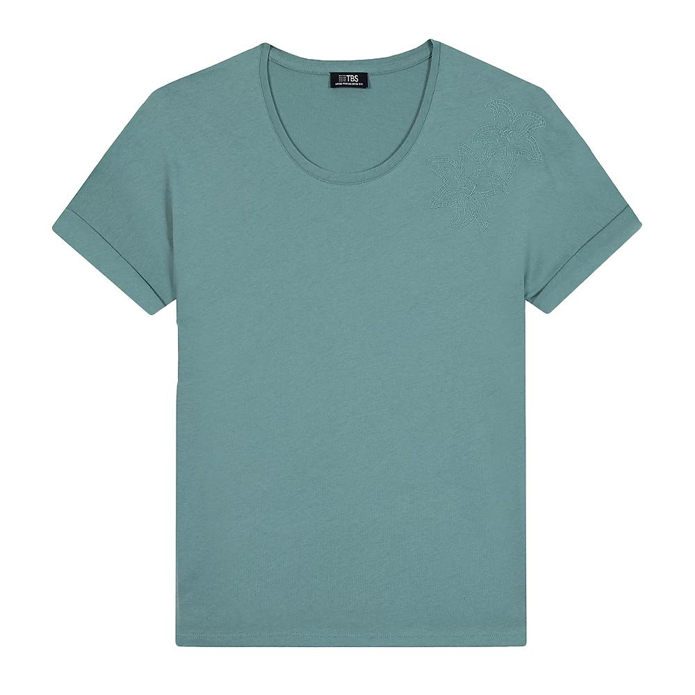 T-Shirt Vert Femme TBS NADEATEE pas cher