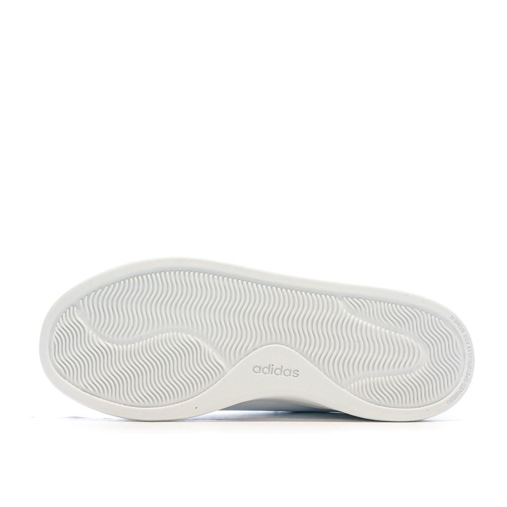 Baskets Blanc/Rose Femme Adidas Court Silk vue 5