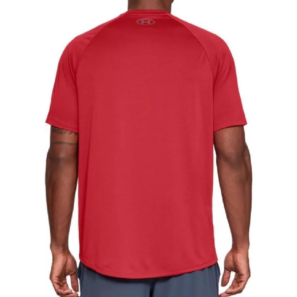 Maillot de sport Rouge Homme Under Armour Tech 2.0 SS vue 2