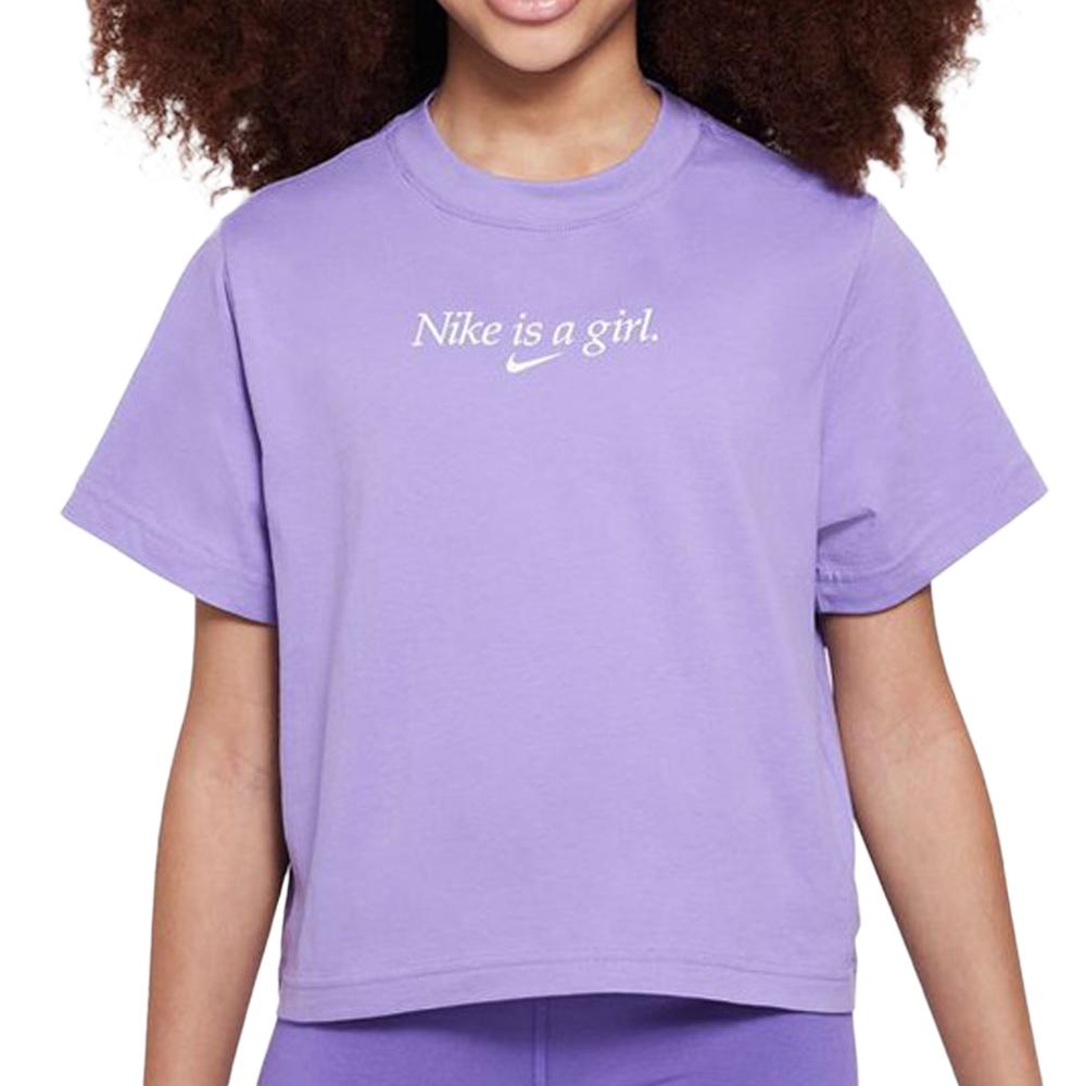 T-shirt Violet Fille Nike Boxy pas cher