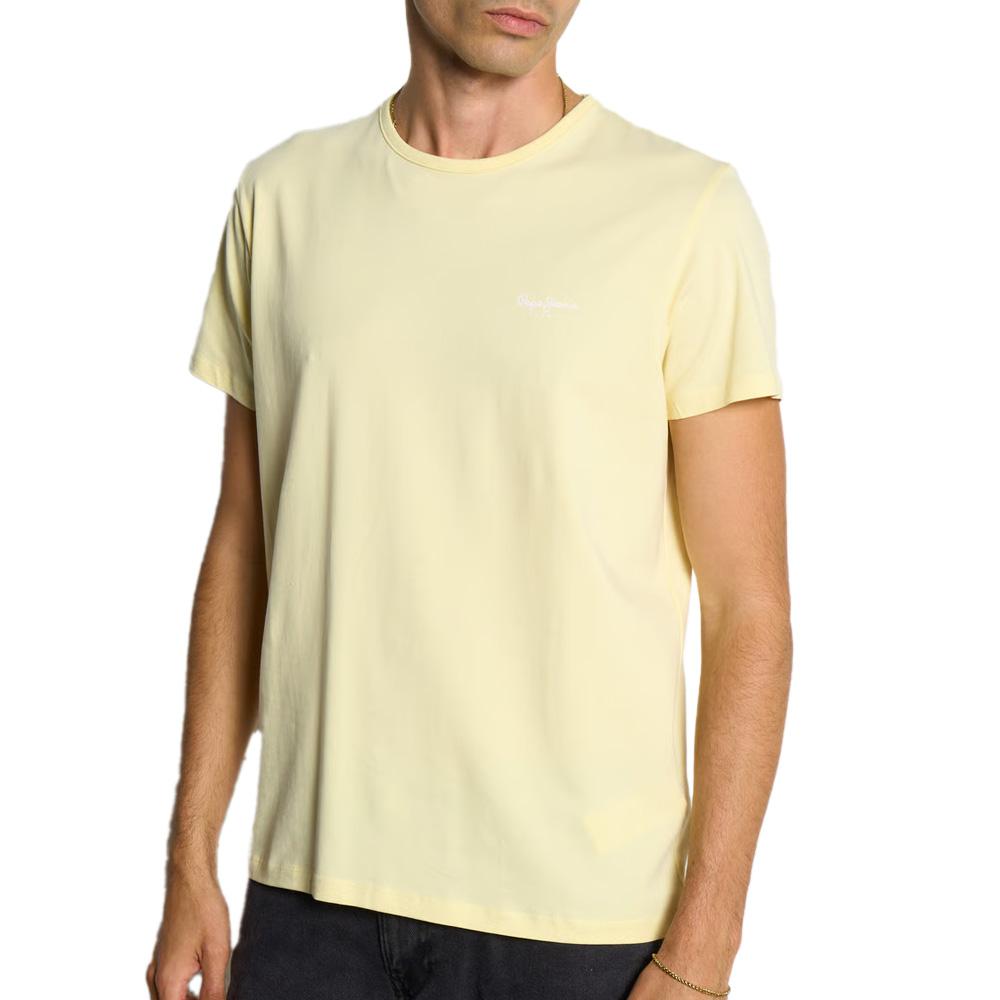 T-shirt Jaune Homme Pepe Jeans Original Basic PM508212 pas cher