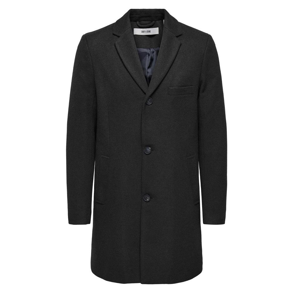Manteau Noir Homme Only & Sons Maylon pas cher