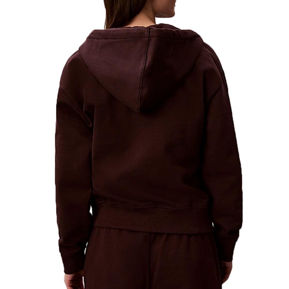 Sweat Zippé Marron Femme Calvin Klein Jeans Monologo French vue 2