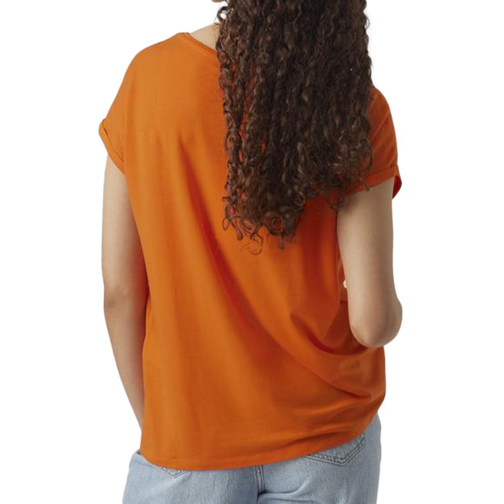 T-shirt Orange Femme Aware Vero Moda Ava vue 2