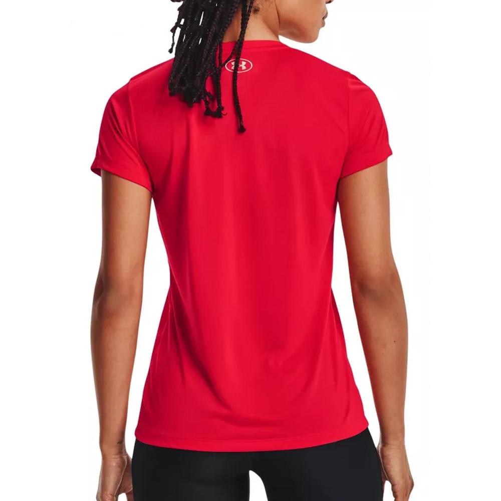 T-shirt Rouge Femme Under Armour Solid vue 2