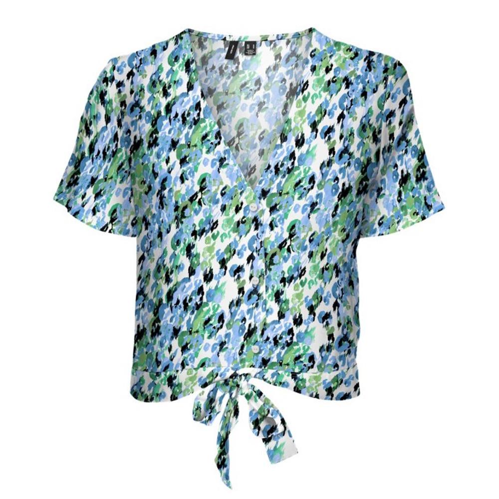 Top Imprimé Bleu Femme Vero Moda Measy pas cher