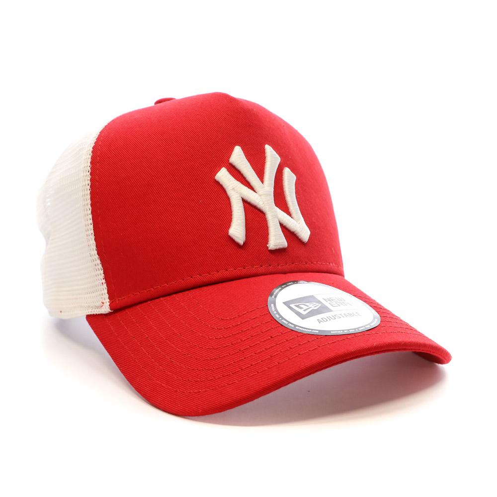 Casquette Blanche/Rouge Homme New Era Clean Trucker 2 Neyyan Scawhi vue 2