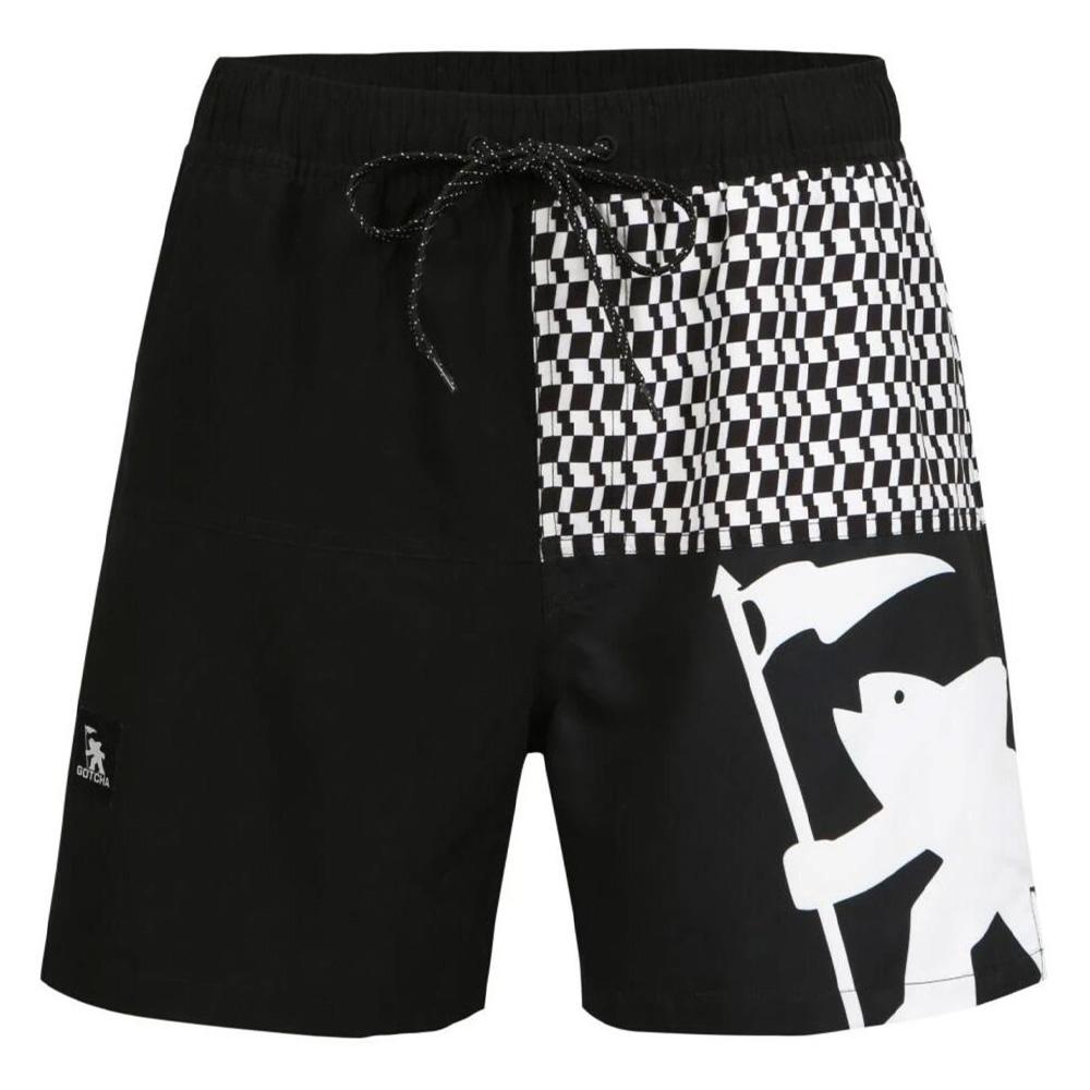 Short de Bain Blanc/Noir Homme Gotcha 963500 pas cher