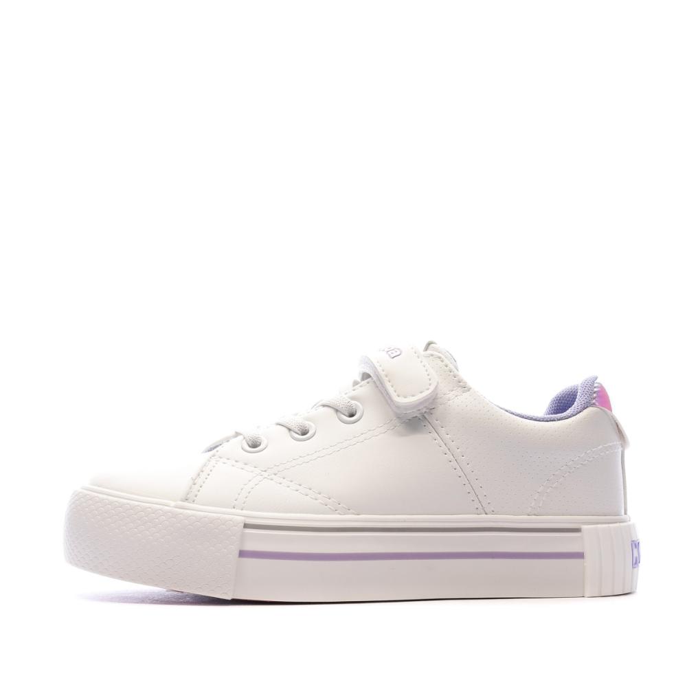 Baskets à scratch Blanche Fille Kappa Tudy pas cher