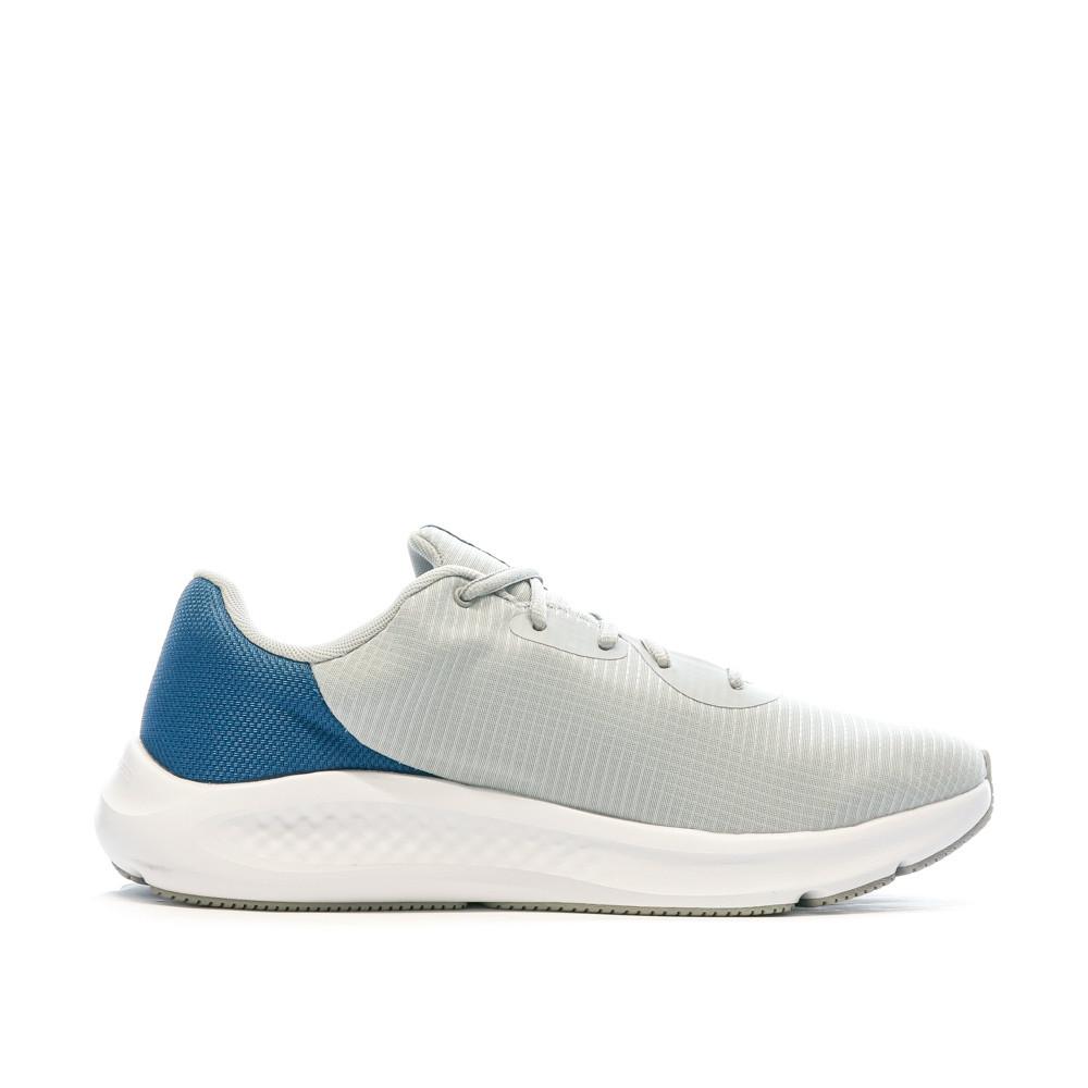 Chaussures de Running Blanc/Bleu Homme Under Armour Charged Pursuit 3 Tech vue 2