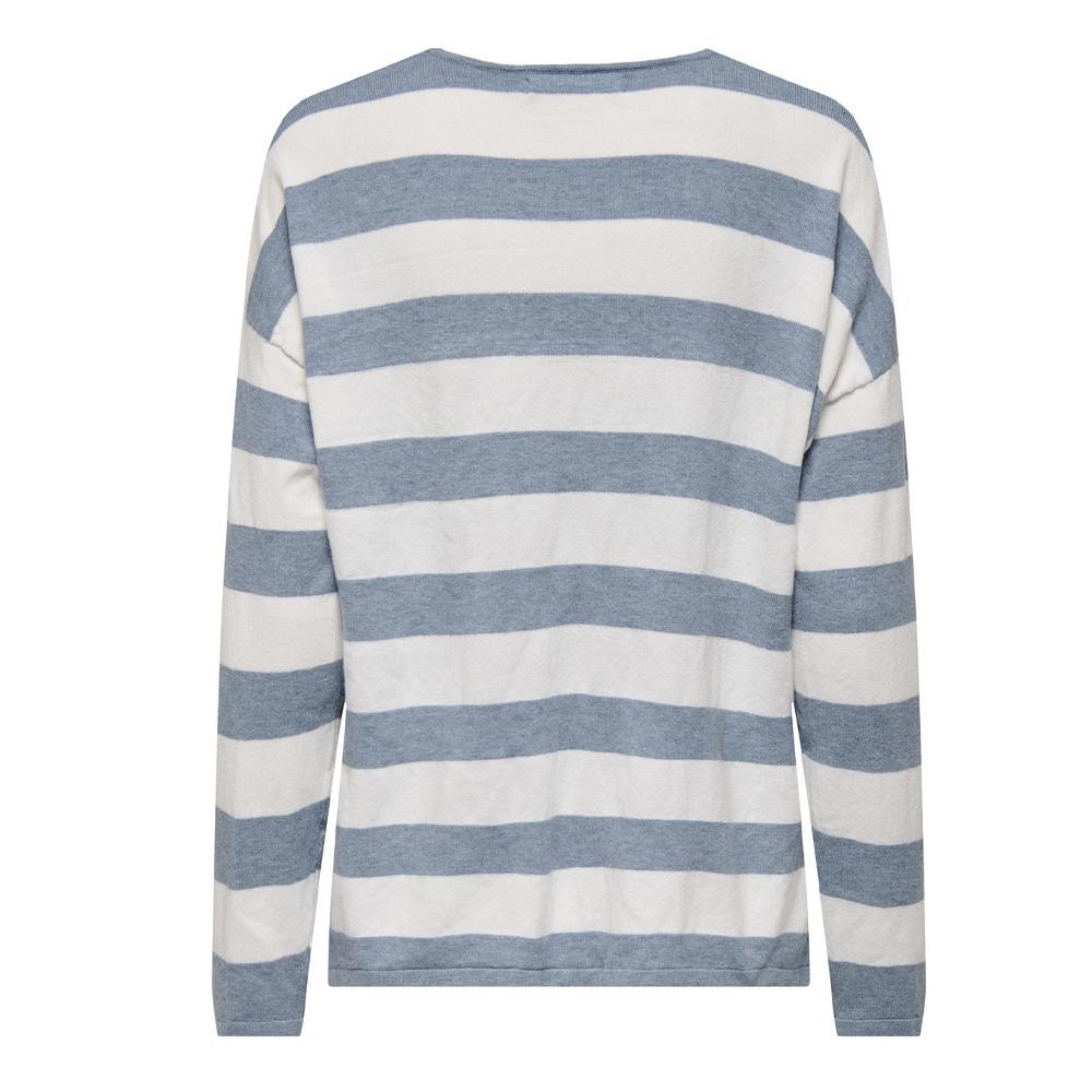 Pull Bleu à Rayures Femme Only Chianti vue 2