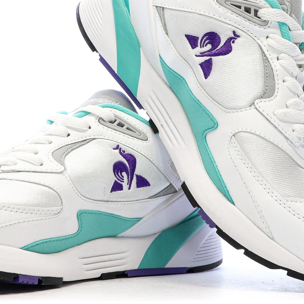 Baskets Blanche/Verte/Violet Homme Le Coq Sportif Lcs R1100 Nineties vue 7