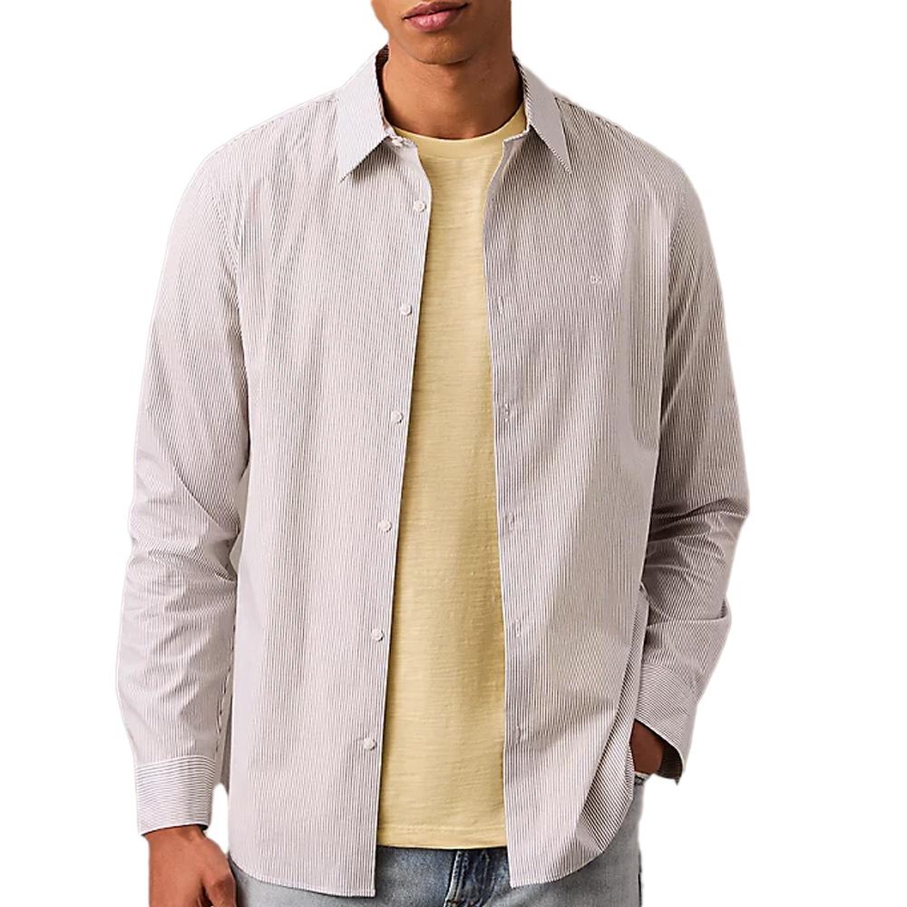 Chemise Rayures Slim Bleu Homme Calvin Klein Jeans Stripe Stret pas cher