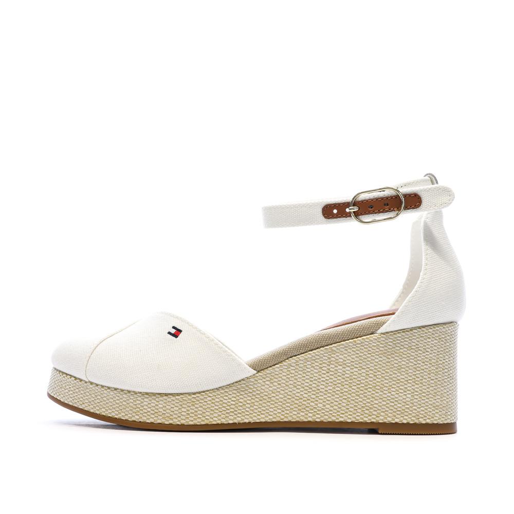 Sandales Blanches Femme Tommy Hilfiger FW0FW08657 pas cher