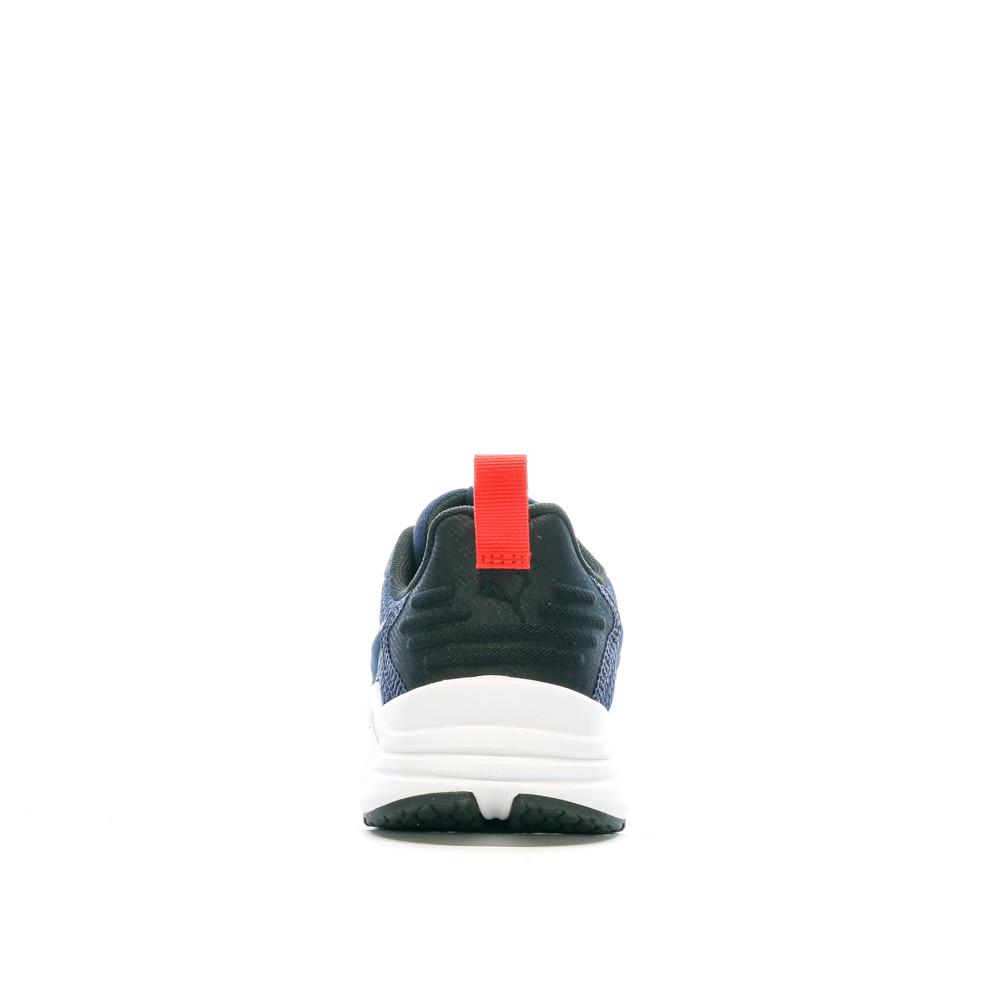 Baskets Marines/Blanches/Rouges Garçon Puma Wired vue 3