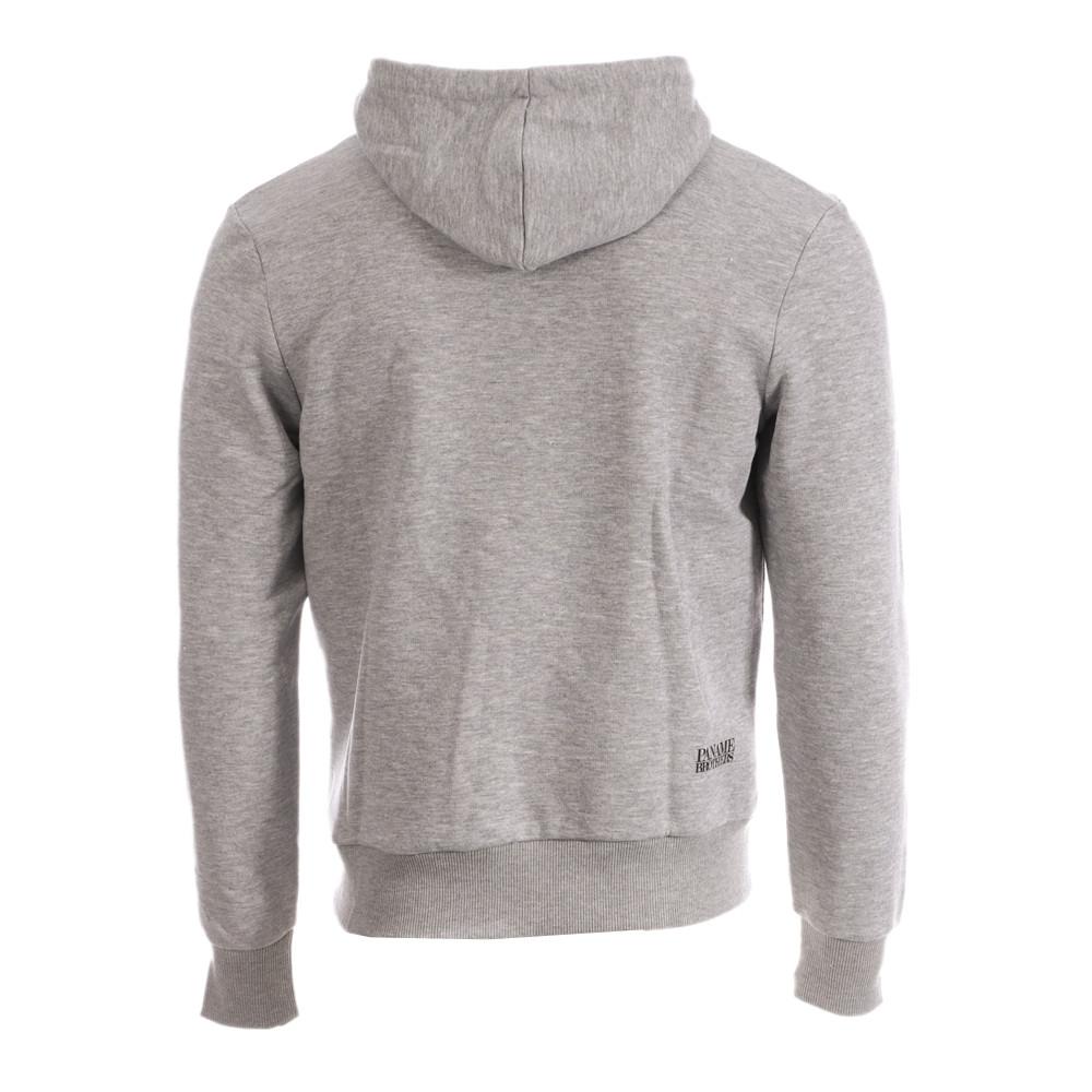 Sweat à capuche Gris Clair Homme Paname Brothers Sergio vue 2