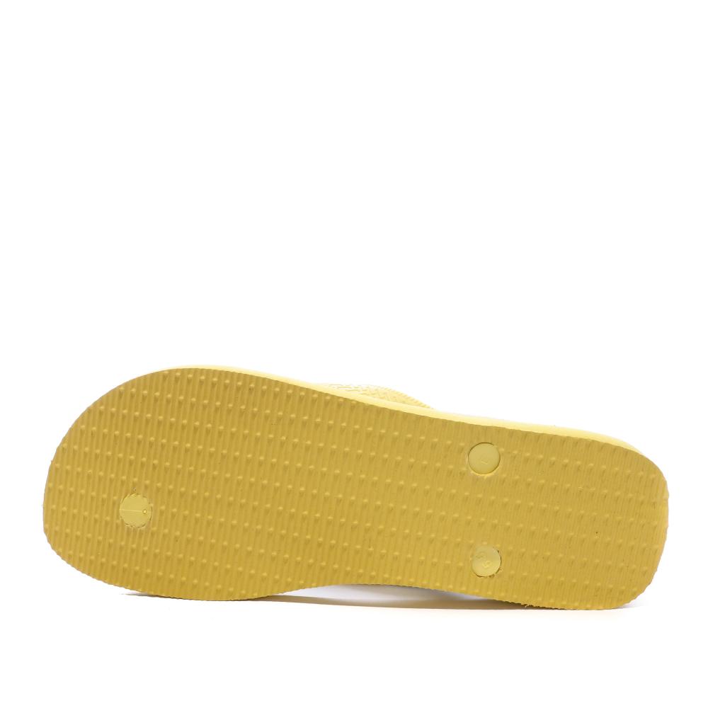 Tongs Blanc/Jaune Homme Havaianas Logomania 2 vue 2