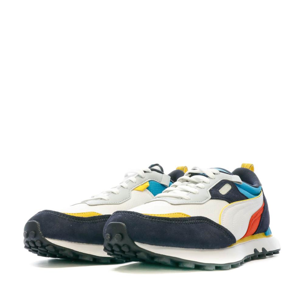 Baskets Blanc/Bleu Homme Puma Rider Future Vintage vue 6
