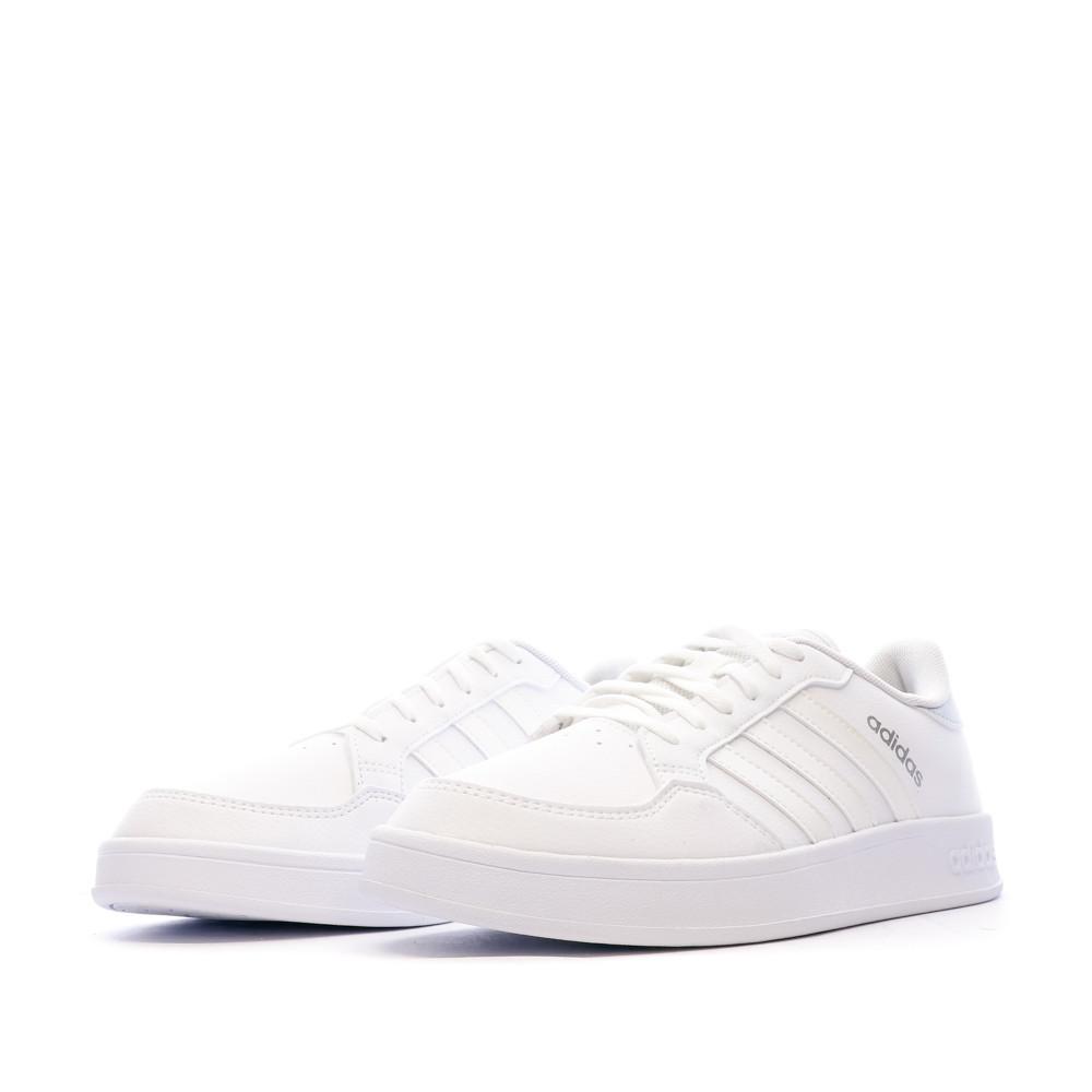 Baskets Blanches Homme Adidas Breaknet vue 6