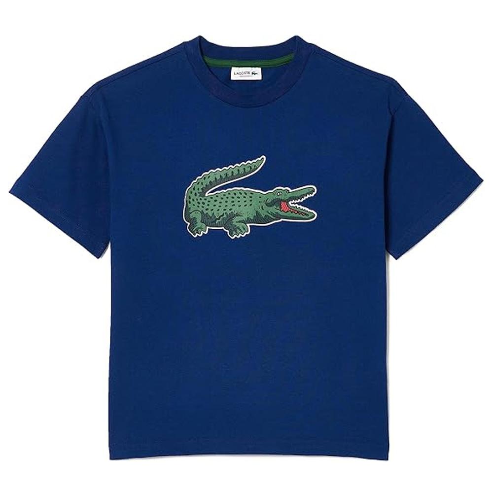 Camiseta azul para niño de Lacoste TJ12071 ver 2