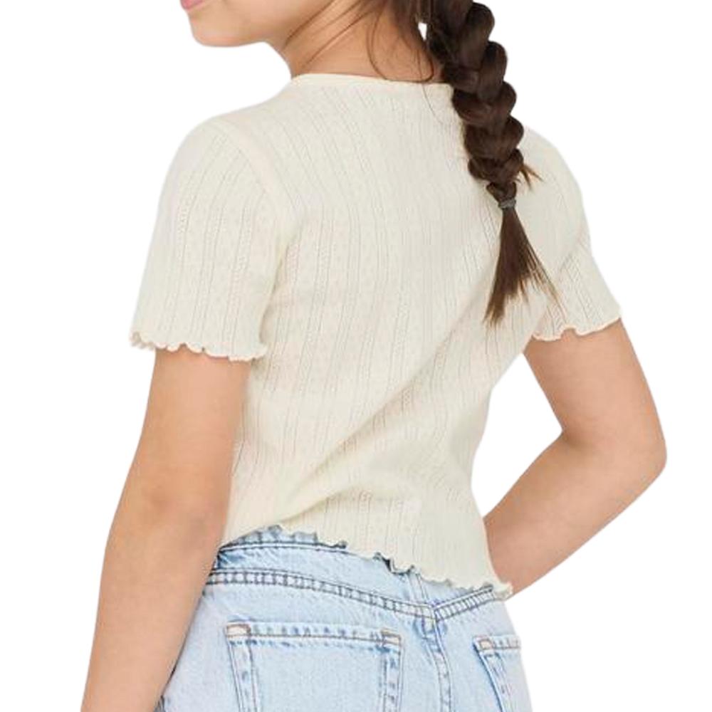 Camiseta blanca para niña de la marca ONLY, modelo Kogcarlotta ver 2