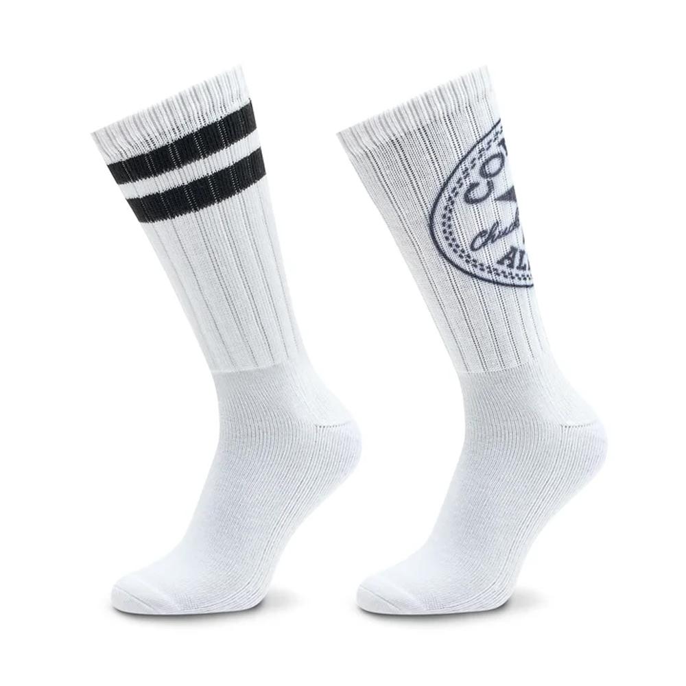 2x Paires de Chaussettes Blanches/Noires Homme Converse S7014119 pas cher