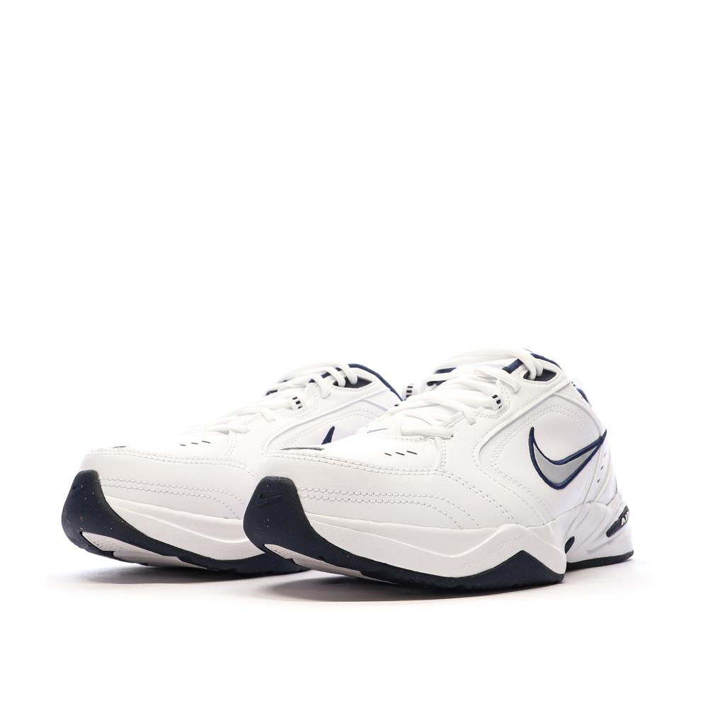 Baskets Blanches/Marine Homme Nike Air Monarch 4E vue 6