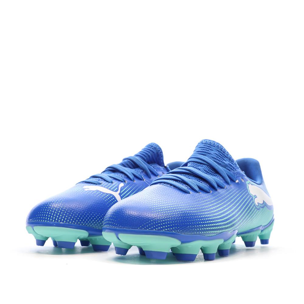 Chaussures de football Bleu Garçon Puma Future 7 Play FG/AG vue 6