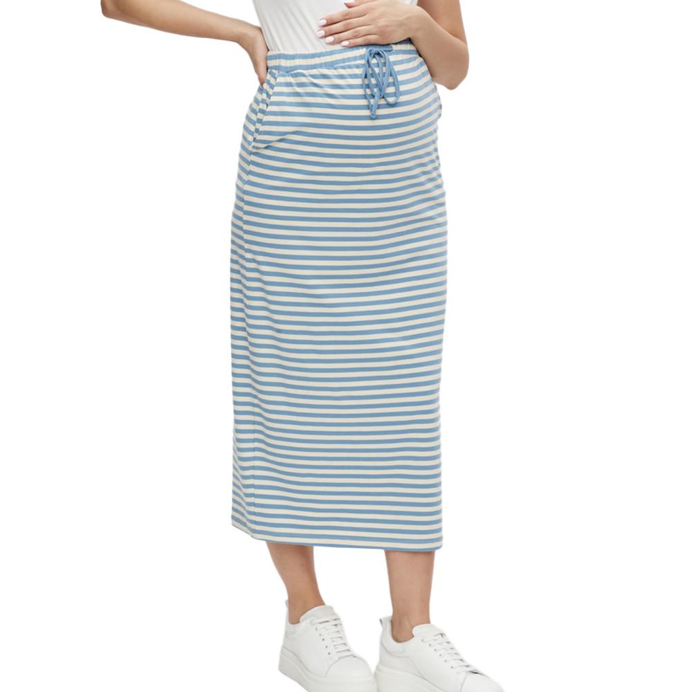 Jupe Blanc/Bleu Femme Mamalicious Molly pas cher