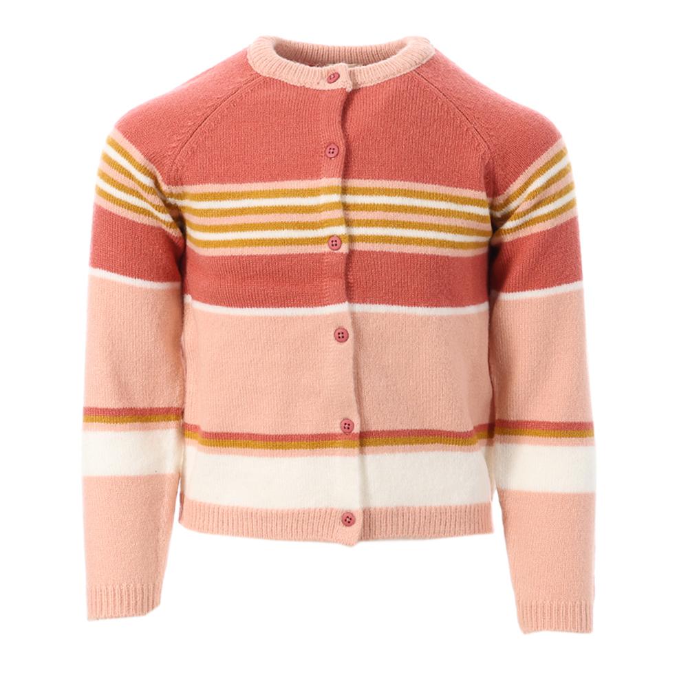 Gilet Rose à Rayures Fille EOM Ganon pas cher
