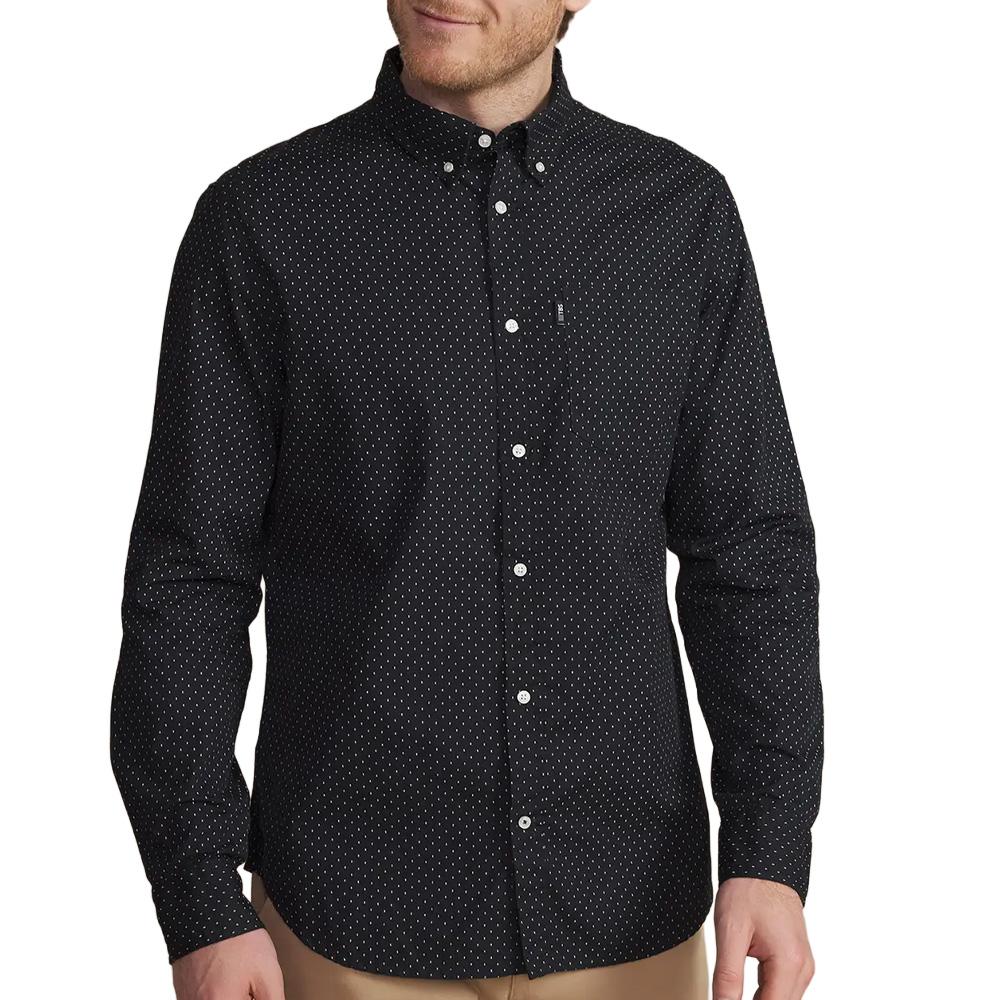 Chemise Noir à pois Homme TBS WALIDCHE pas cher
