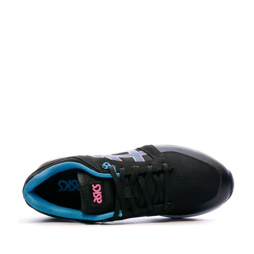 Baskets Noir et Bleu Femme Asics Gelsaga Sou GS vue 4