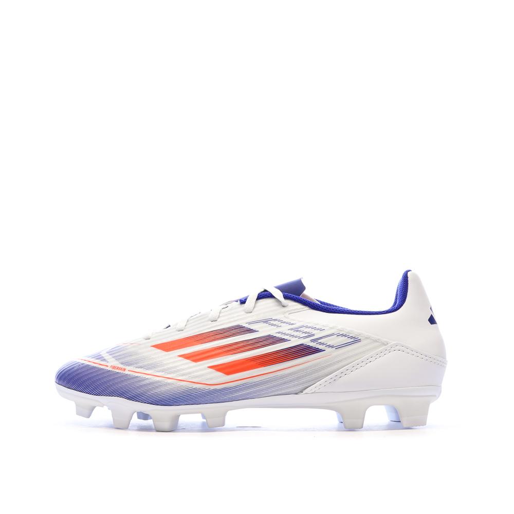 Chaussures de football Blanches/Bleu Homme Adidas F50 pas cher