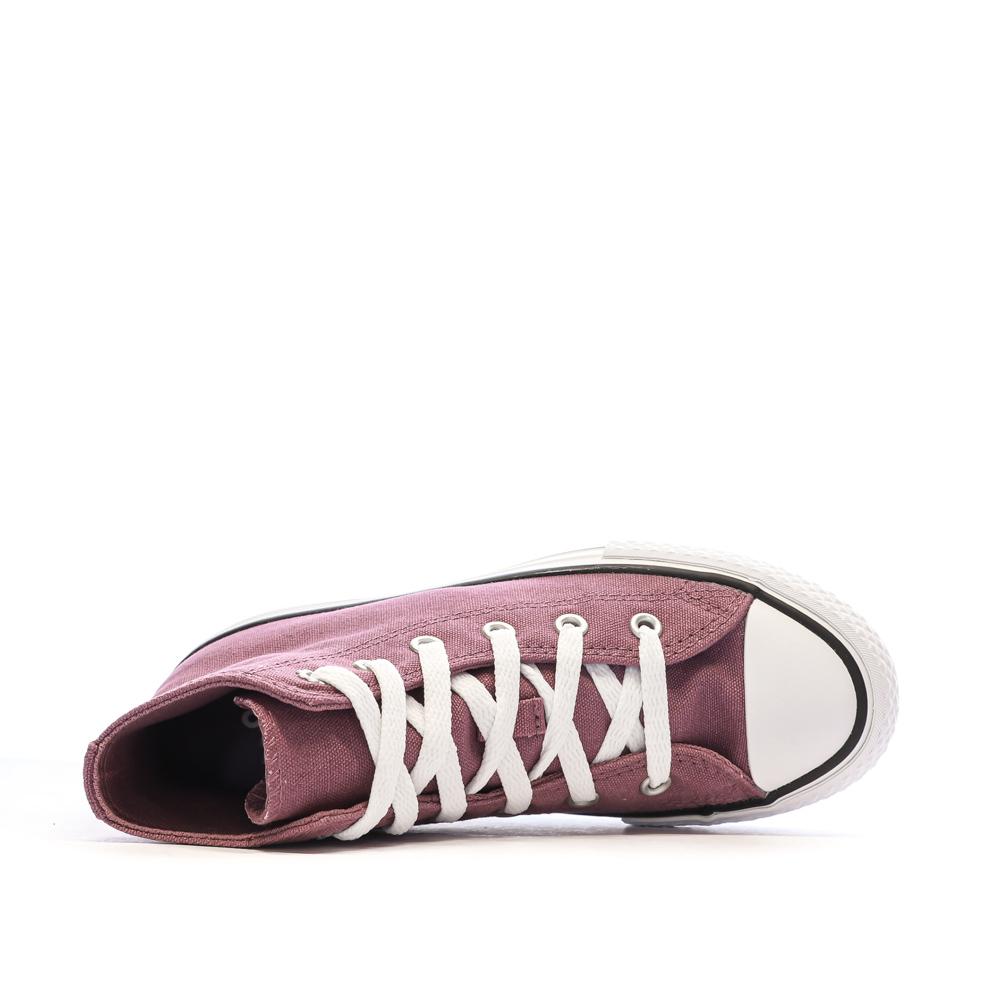 Baskets Prune Fille Converse All Star Eva Florals vue 4