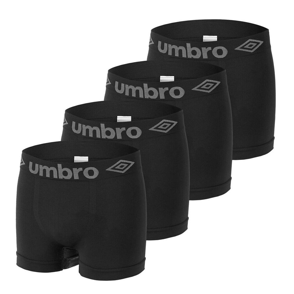 x4 Boxers Noir Homme Umbro AS1B2 pas cher