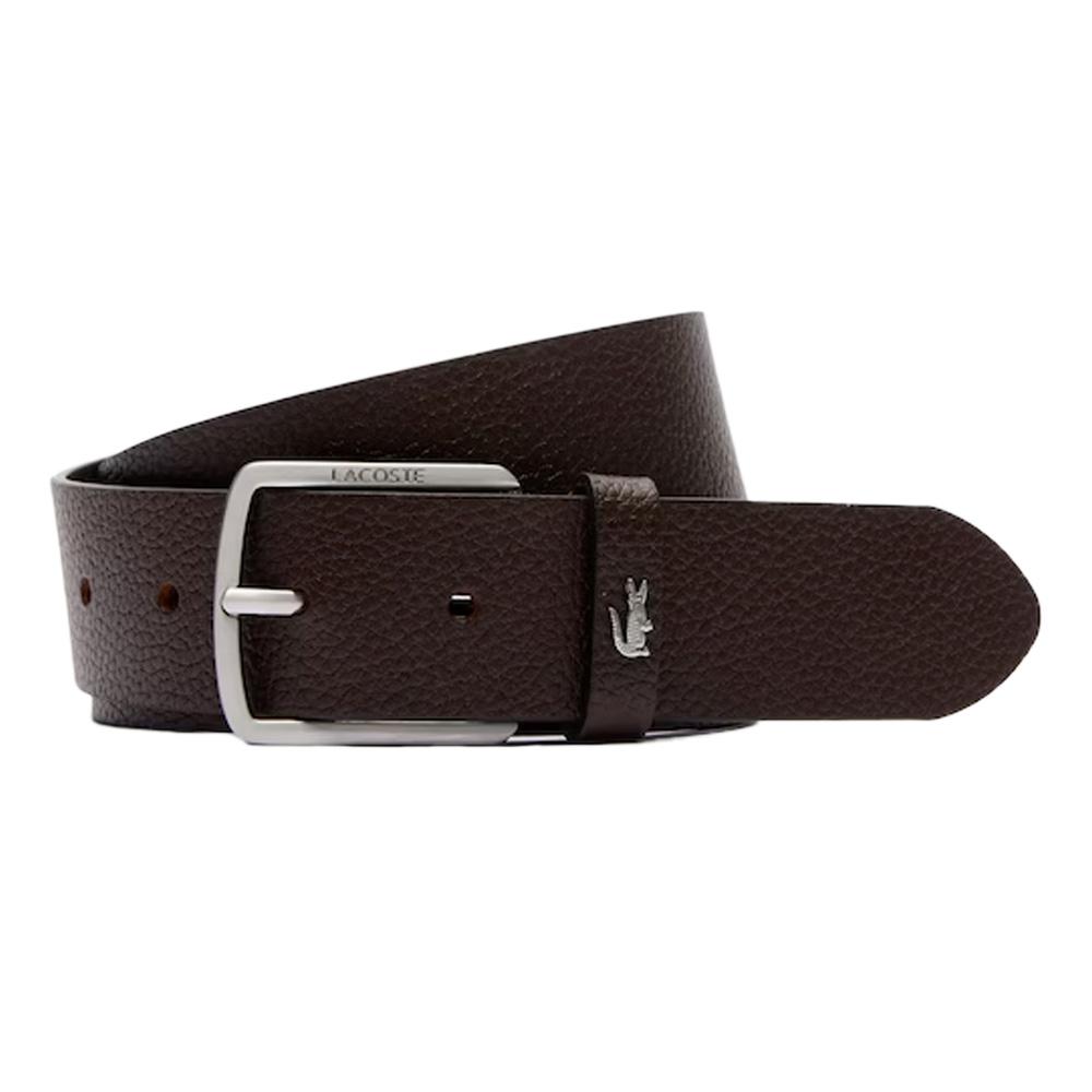 Ceinture Marron Cuir Homme Lacoste 35 Grainé pas cher