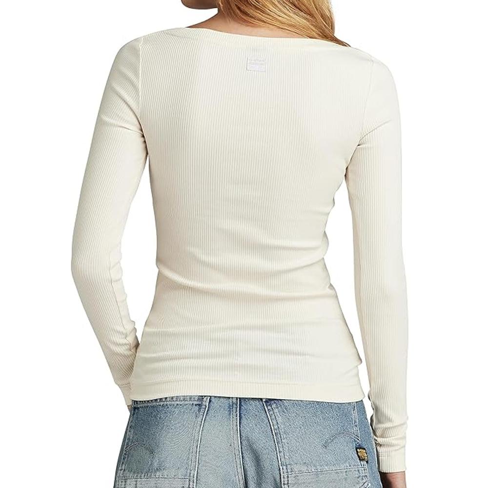 T-shirt Écru Femme G-Star Scoop vue 2