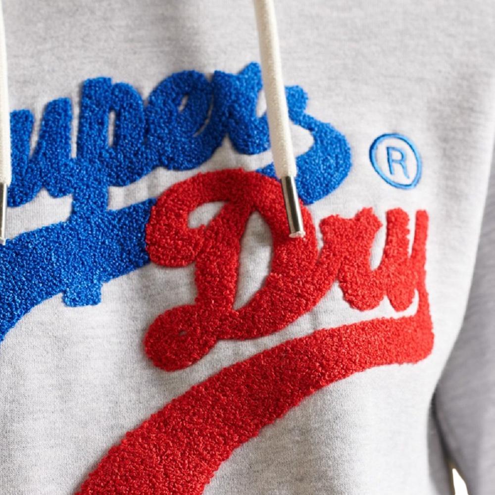 Sweat à Capuche Gris Femme Superdry Source vue 3