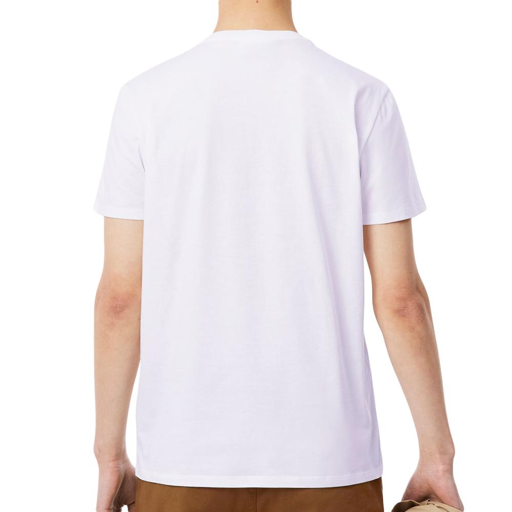 T-Shirt Blanc Homme Lacoste Pima vue 2