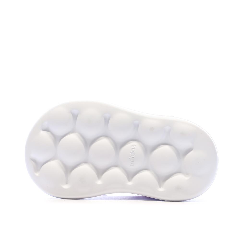 Baskets Blanches/Roses/Turquoises Fille Adidas Grand Court Mid vue 5